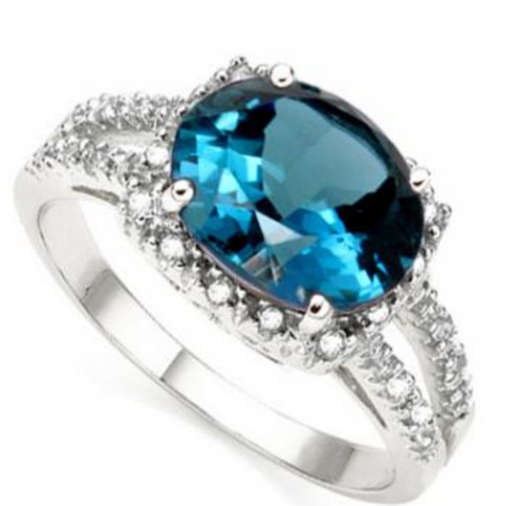 NEW London Blue Diamond Topaz Ring